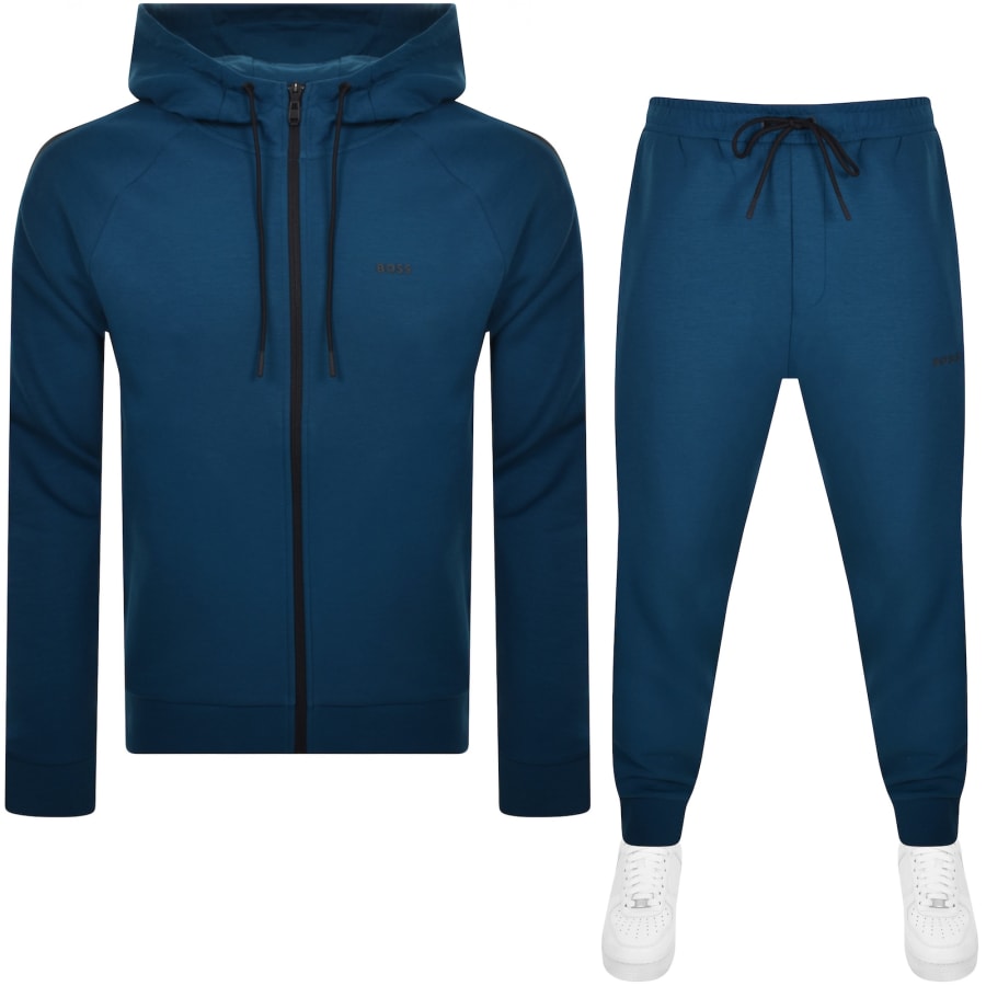 Boss zip through hooded tracksuit new arrivals